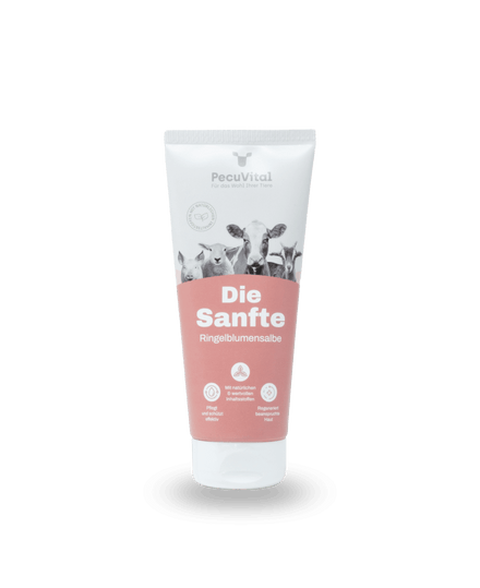 Die Sanfte Ringelblumenbalsam von PecuVital für Milchkühe, Rinder, Kälber, Schafe, Schweine, Ziegen